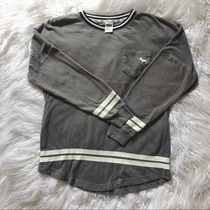 Pink Victoria’s Secret Gray Crewneck